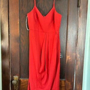 Lulu’s Reinette Rust Red Midi Dress: Size M - New with Tags